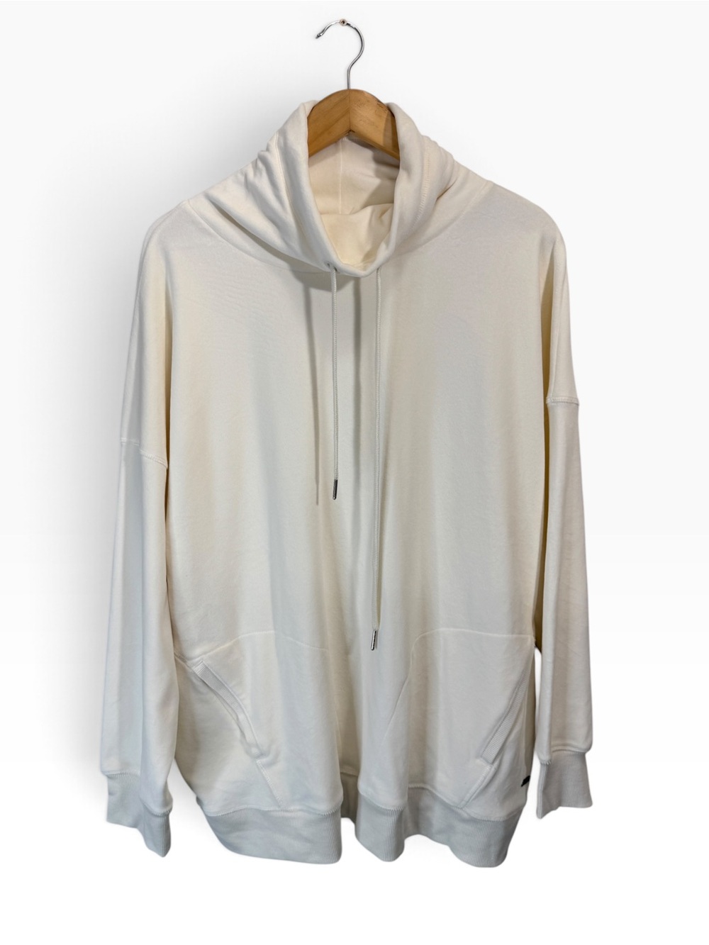 Reitmans Hyba Cream High Neck Cowl Fleece Hoodie Sweatshirt Size 2X NWT